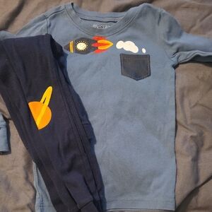 Old Navy Blue and Navy Kids Pajama Set